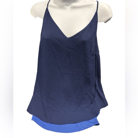 Mexx Dark Blue V Neck Camisole chiffon Top - Picture 9 of 9